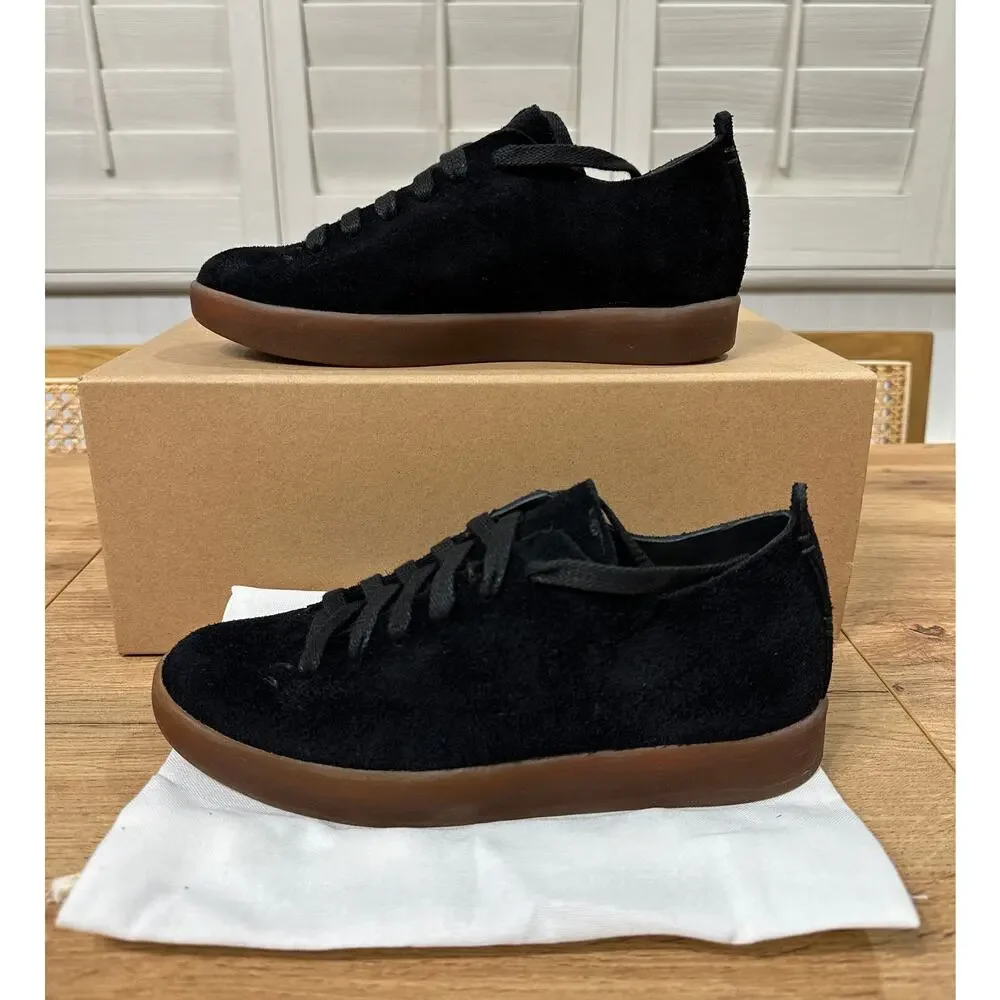 Feit Latex Low Suede Black Sneakers Unisex Size 5.5/6 US 36 EU NIB Italian